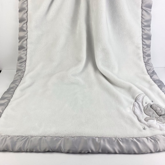 Wendy Bellissimo Baby Blanket Elephant Love You To The Moon Satin Edged 30x40 in - Picture 4 of 8